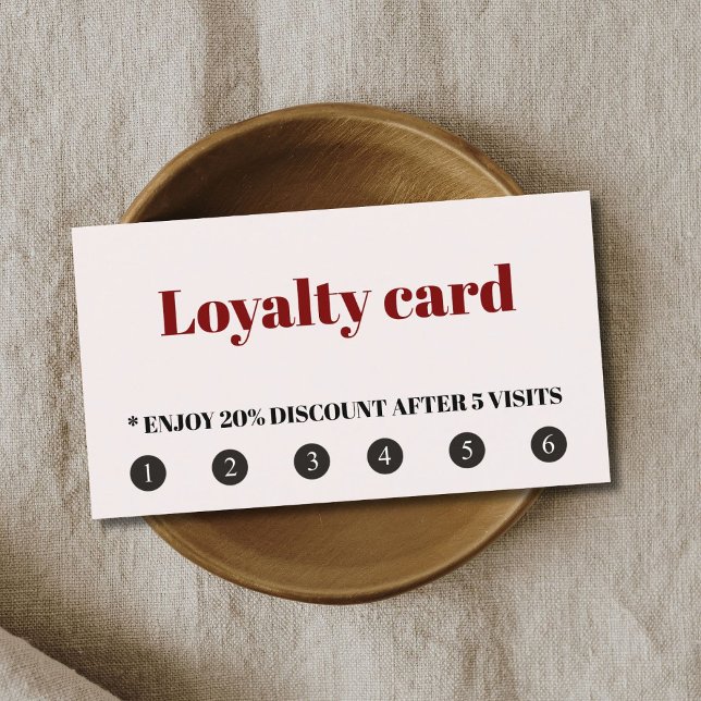 Minimalist Light Pastel Bold Beauty Salon Loyalty Card (Creator Uploaded)
