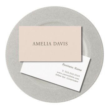 Minimalist Light Pastel Consultant  Business Card by pro_business_card at Zazzle