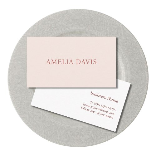Minimalist Light Pastel Consultant  Business Card
