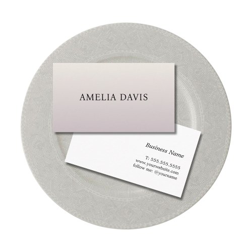 Minimalist Light Pastel Consultant  Business Card