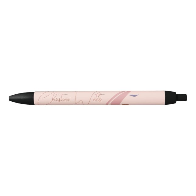 Minimalist Light Peach Pink Makeup Artist Girly Pen (Front)