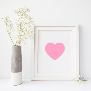 Minimalist Light Pink Heart Poster