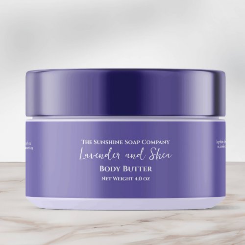 Minimalist Light Purple Cosmetics Jar Label
