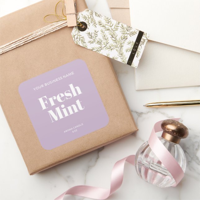 Minimalist Lilac Candle Product Label (Gifting)