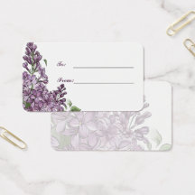 Minimalist Lilac Floral To From Personalized Gift