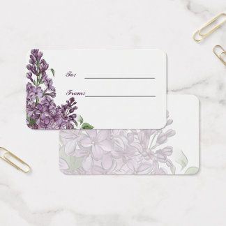 Minimalist Lilac Floral To From Personalized Gift