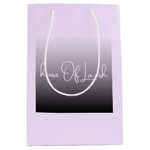 Minimalist Lilac & Noir Ombre Luxury Gift Bag