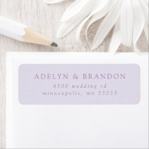 Minimalist Lilac Wedding Return Address Label