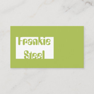 Minimalist lime and white business card