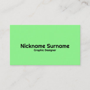 Minimalist Lime Green & Black Elegant Simple Business Card