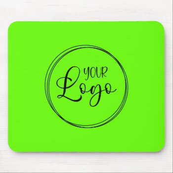 Minimalist Lime Green Solid Color Logo Mouse Pad by designs4you at Zazzle