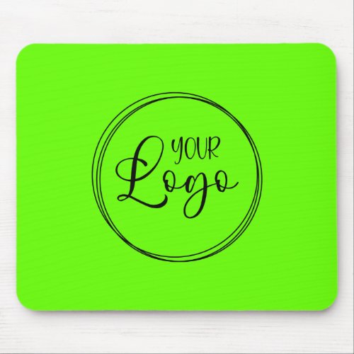 Minimalist Lime Green Solid Color Logo Mouse Pad