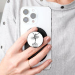 Minimalist Line Art Ballerina Dance Design PopSocket