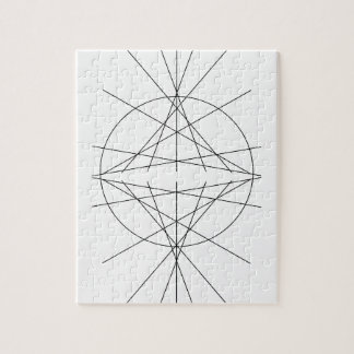 Minimalist Line Art - Black and White Geometric Jigsaw Puzzle