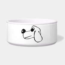 Minimalist Line Art Dog Bowl – Elegant Canine