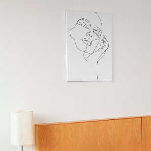 Minimalist Line Art Drawing Of A Woman Wall Poster
