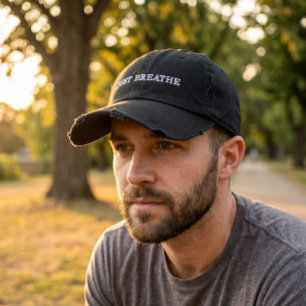 Minimalist Line Art Face Mental Health Embroidered Baseball Cap