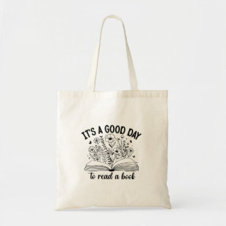 Minimalist Line Art It's A Good Day To Read A Book Tote Bag