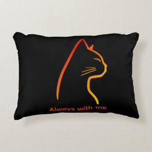 Minimalist Line Art Pet Portrait Accent Pillow