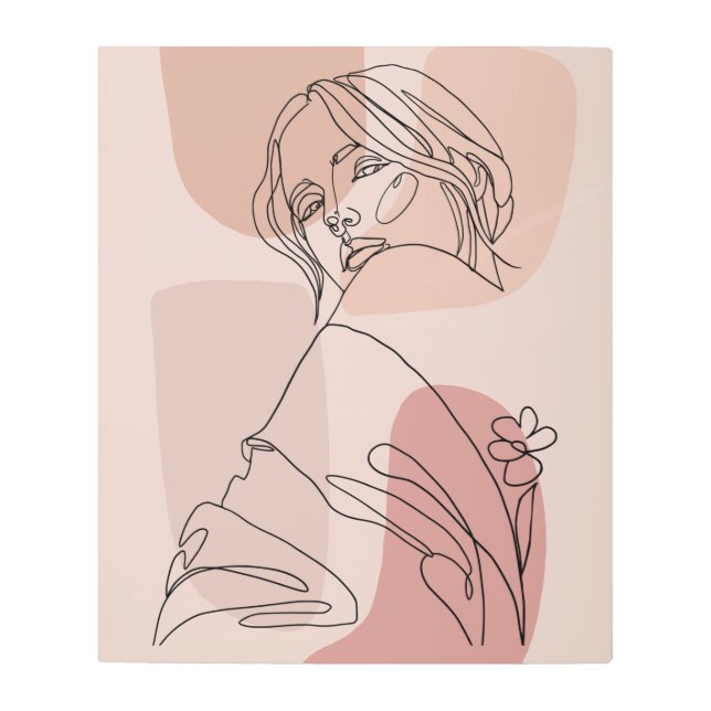 Minimalist Line Art Woman Drawing Fashion Art (Front)