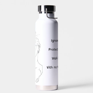 Minimalist Line Art Woman Face Water BWater Bottle