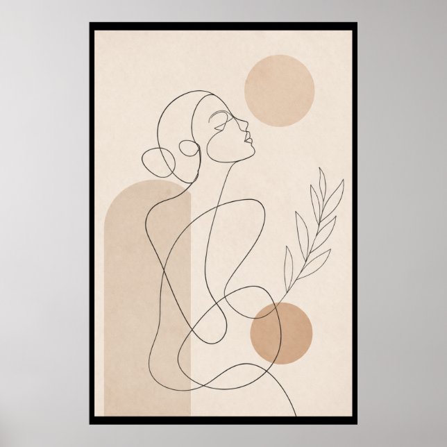 Minimalist Line Art Woman Poster (Front)
