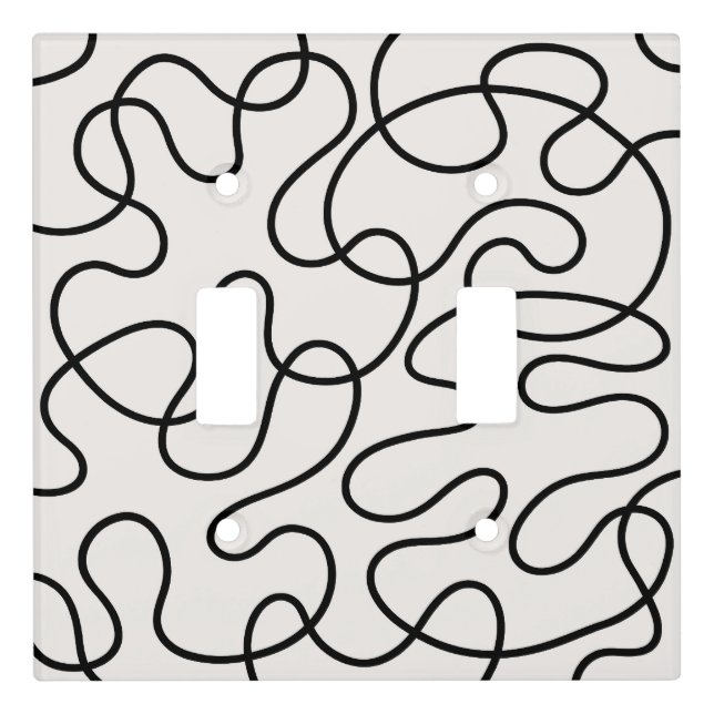 Minimalist Line Weave Light Switch Cover (Front)
