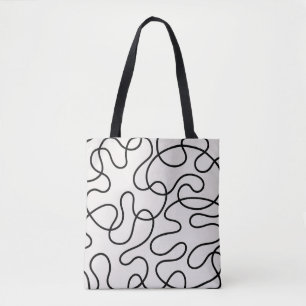 Minimalist Line Weave Tote Bag