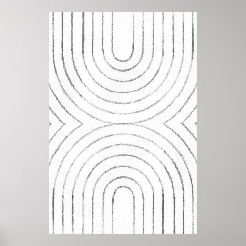 Minimalist linear arches poster