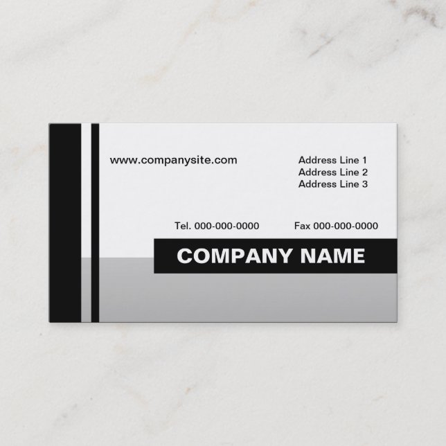 Minimalist Linear Design Business Card (Front)