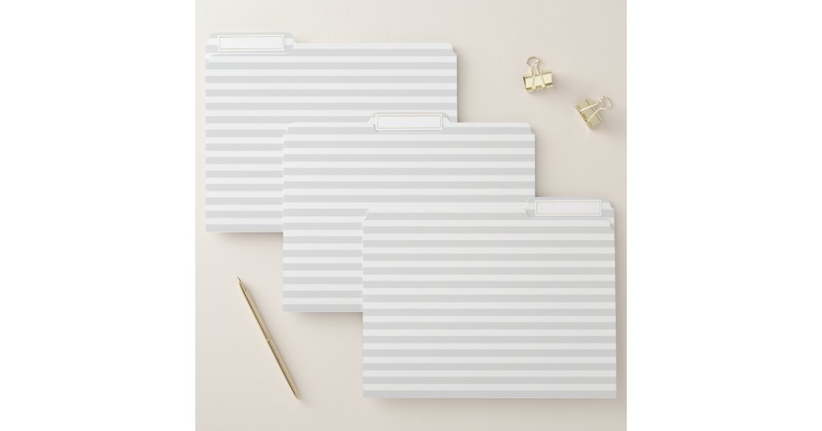 Minimalist lined gray white ANY COLOR desktop File Folder Zazzle