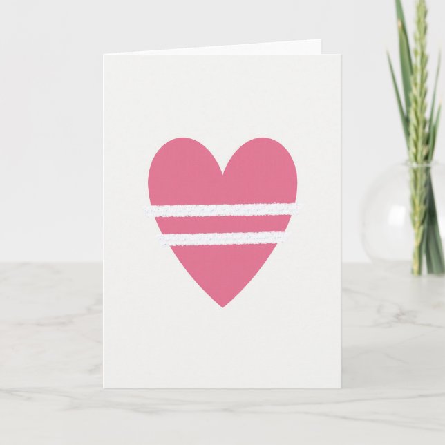 Minimalist Lined Heart Card (Front)
