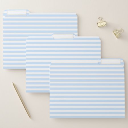 Minimalist Lined Pale Blue White Any Color Desktop File Folder