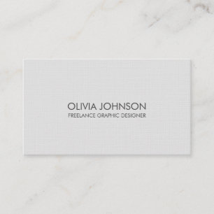 Minimalist Linen Modern Business Card