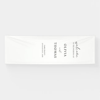 Minimalist Linen Wedding Welcome Sign – Custom