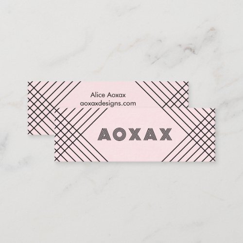 Minimalist Lines Abstract Shapes Unique Graphic  M Mini Business Card