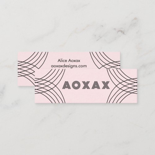 Minimalist Lines Abstract Shapes Unique Graphic  Mini Business Card