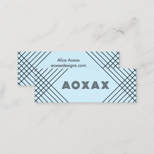Minimalist Lines Abstract Shapes Unique Graphic Mini Business Card
