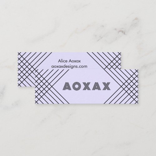 Minimalist Lines Abstract Shapes Unique Graphic Mini Business Card