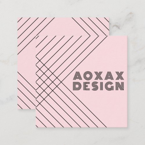 Minimalist Lines Abstract Shapes Unique Graphic Square Business Card