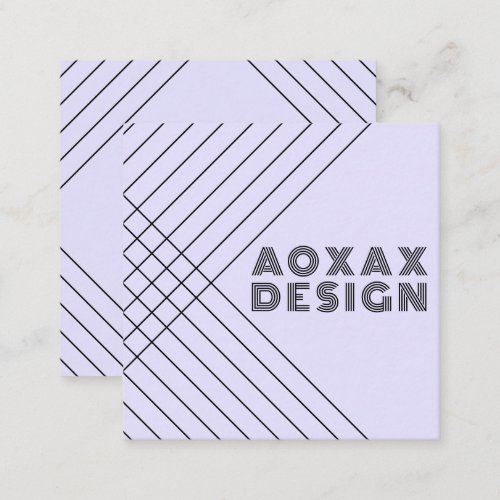 Minimalist Lines Abstract Shapes Unique Graphic Square Business Card