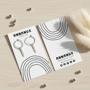 Minimalist Lines Cool Earring Jewelry Display Card