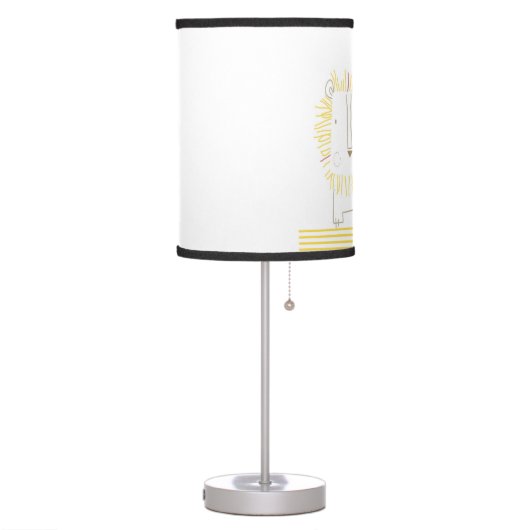 Minimalist Lion - Yellow Table Lamp (Left)