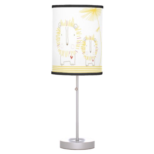 Minimalist Lion - Yellow Table Lamp (Front)