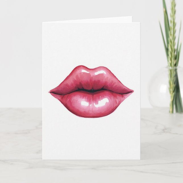 Minimalist Lips Card (Front)