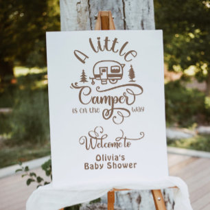 Minimalist Little Camper baby shower Welcome Foam Board