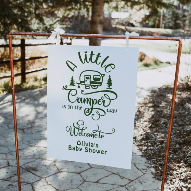 Minimalist Little Camper baby shower Welcome Foam Board (Creator Uploaded)