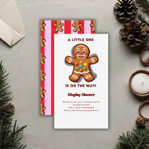 Minimalist Little One Gingerbread Baby Shower Enclosure Card