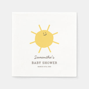 Minimalist Little Ray of Sunshine Baby Shower Napkins