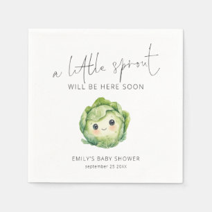 Minimalist Little Sprout Vegetable Baby Shower  Napkins